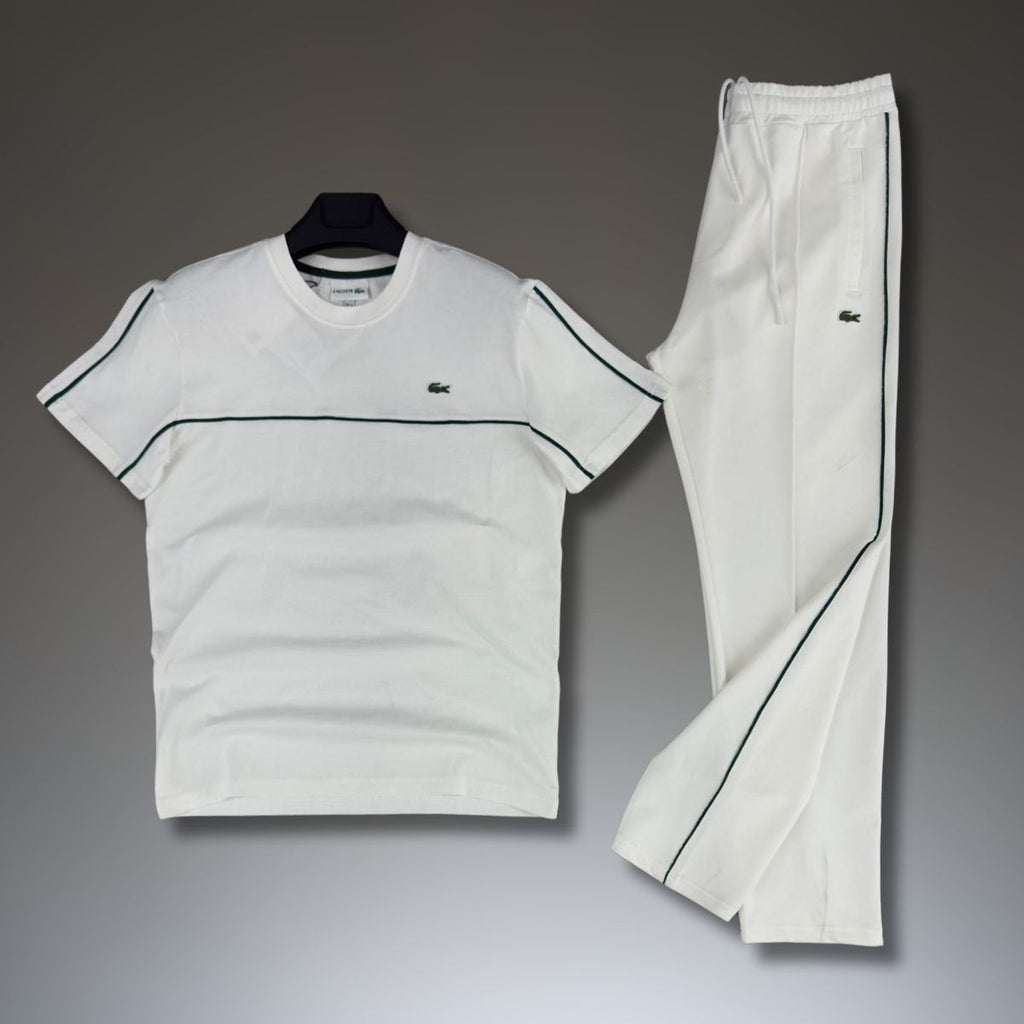 Lacoste moški poletni komplet, bel. Model 2025. Vrhunska kakovost