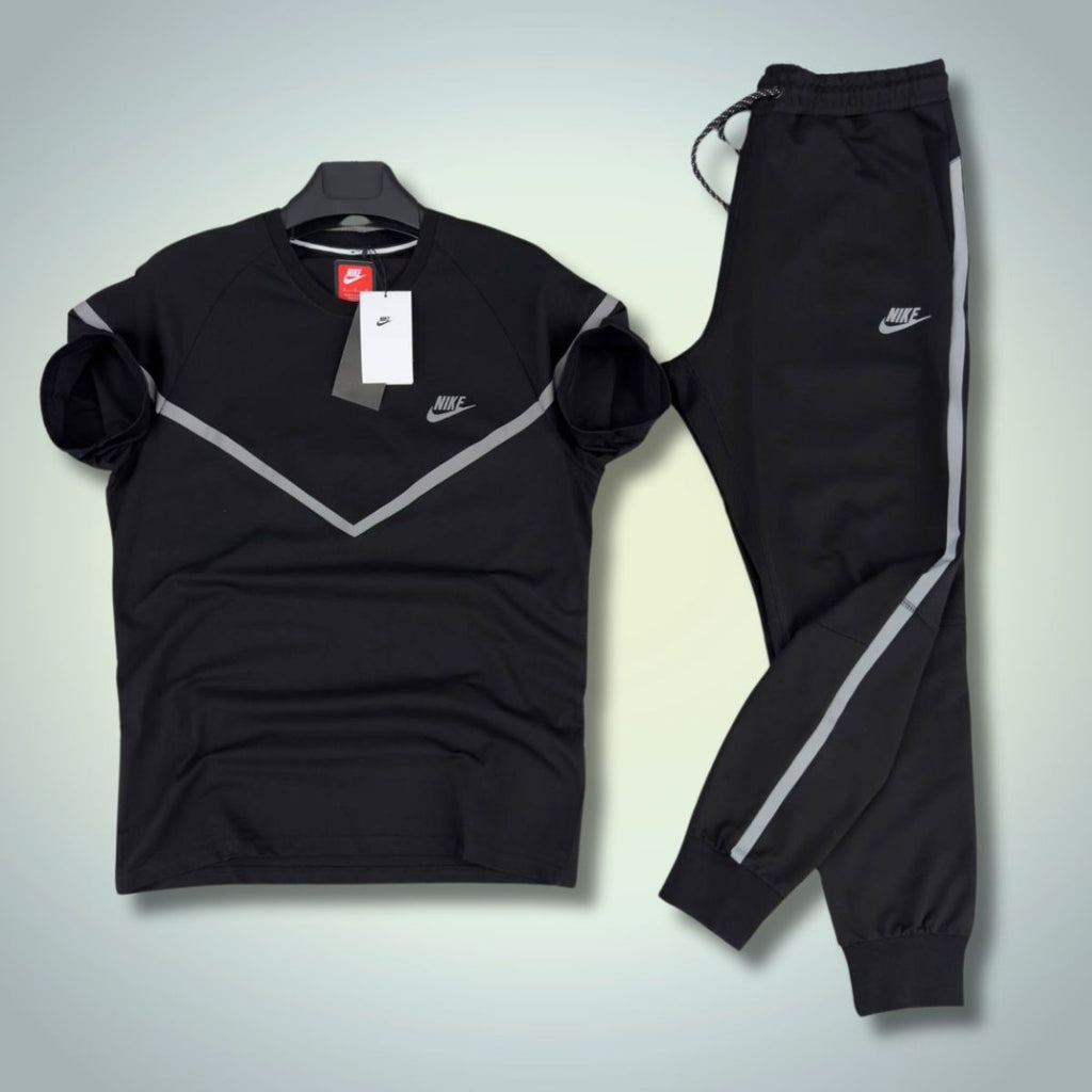 Nike Reflective Tech Fleece moški poletni komplet, črne barve. Vrhunska kakovost