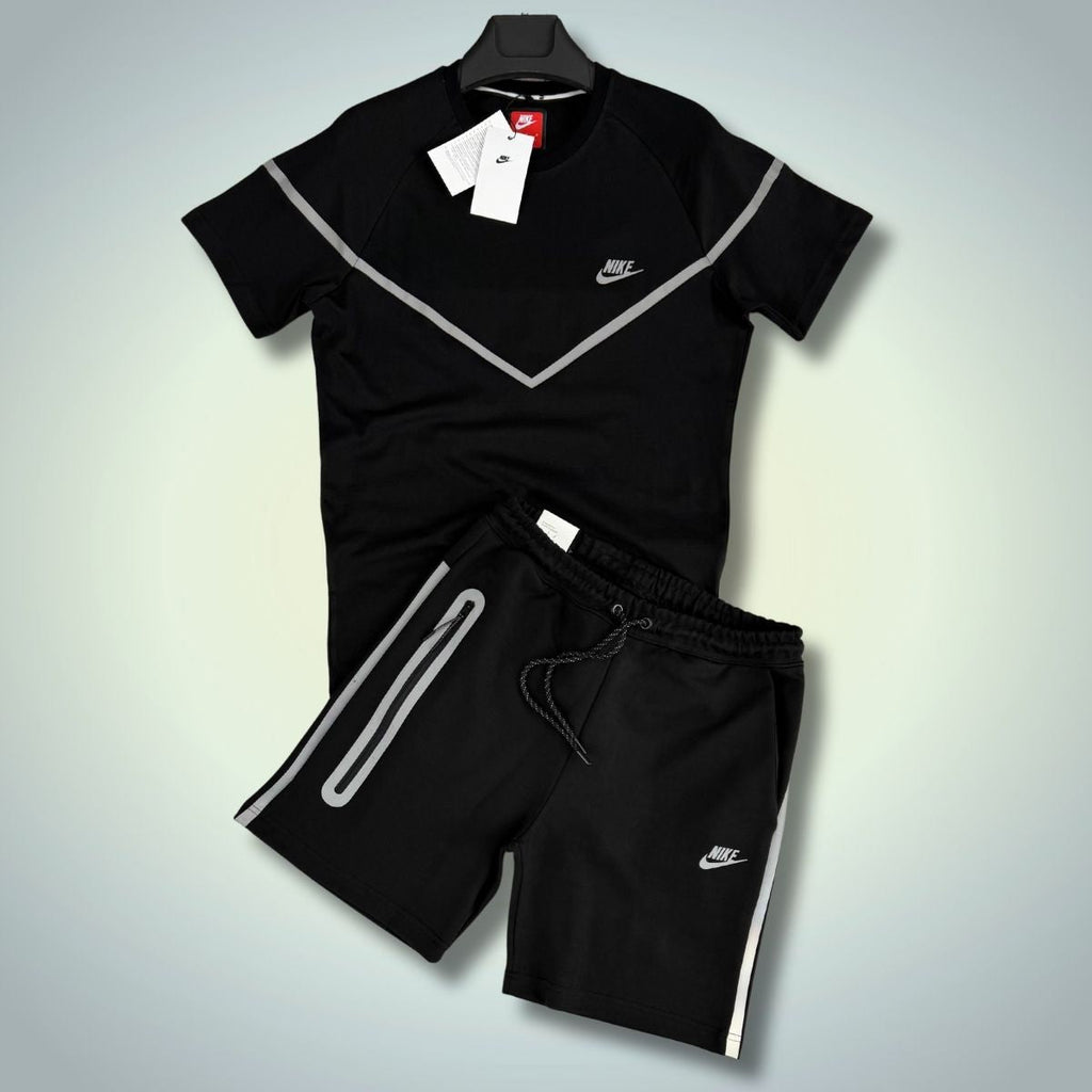 Nike Reflective Tech Fleece moški komplet s kratkimi hlačami, črna. Vrhunska kakovost