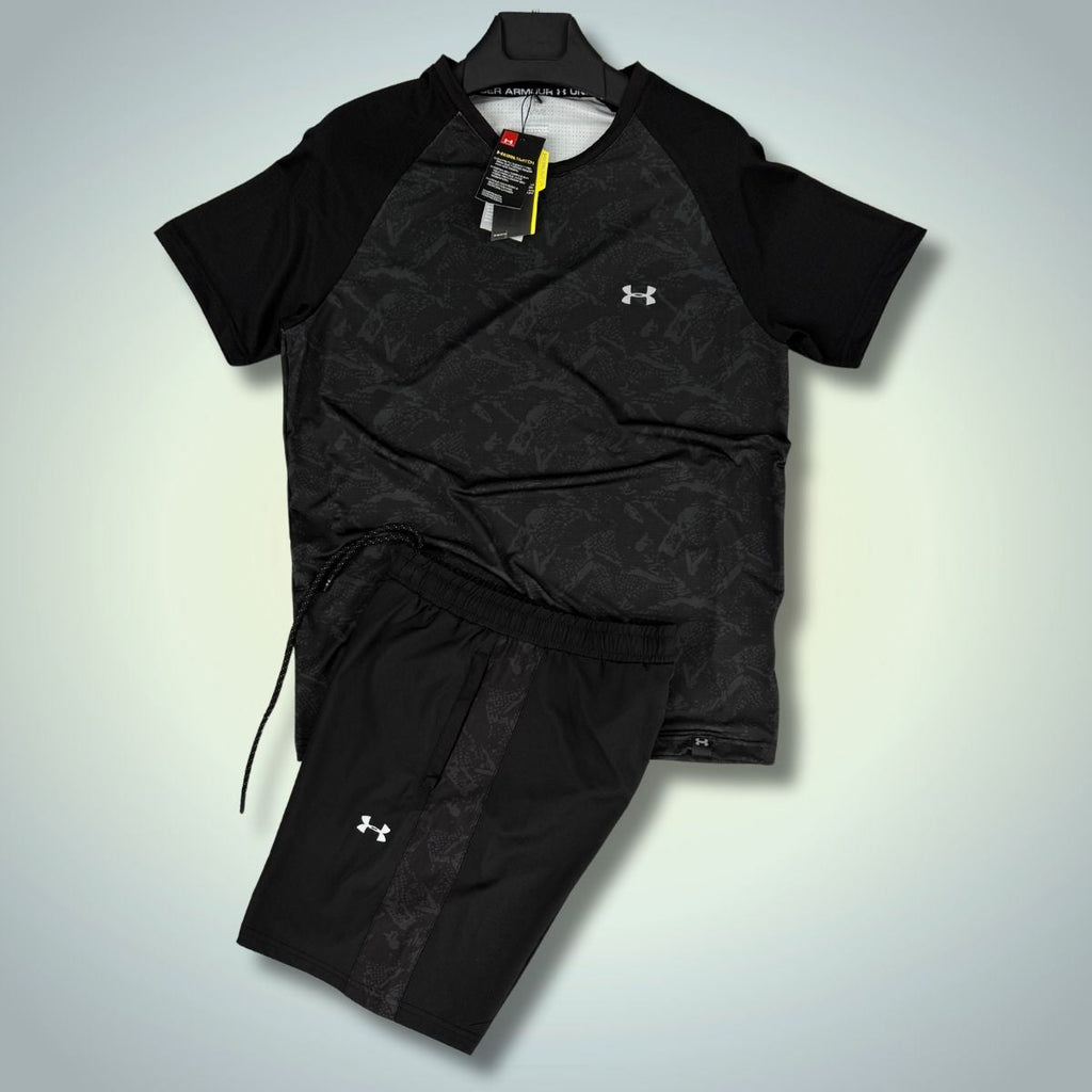 Under Armour moški komplet s kratkimi hlačami, črna - grafitna. Vrhunska kakovost