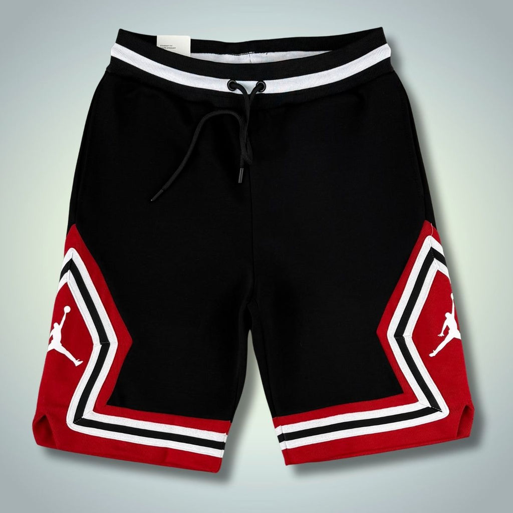 Pantaloni scurți sport Air Jordan pentru bărbați, negri - roșii. Calitate premium