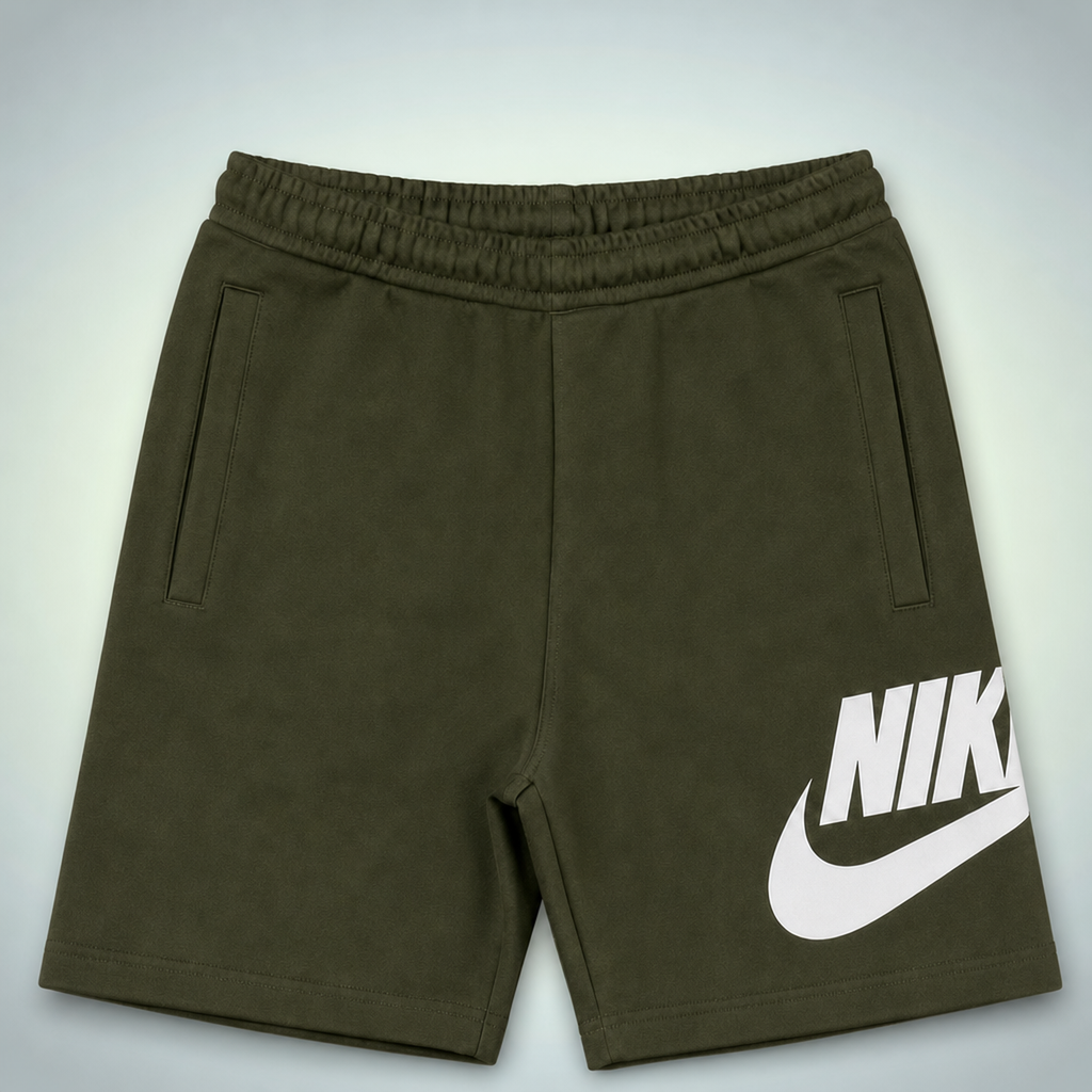 Nike Club Alumni moške športne kratke hlače, temno zelena z Jacquard Monogram. Premium kakovost