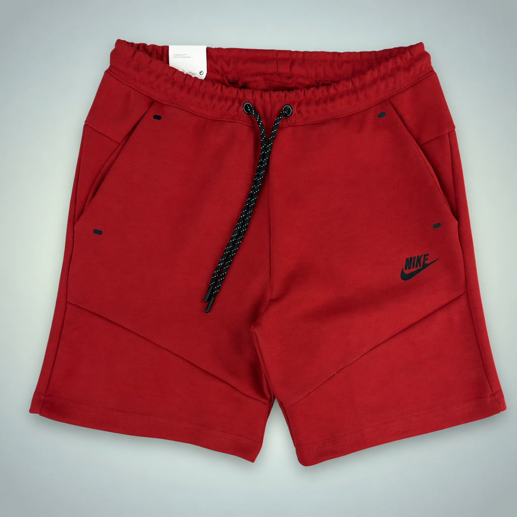 Nike Tech Fleece moške športne kratke hlače, Rdeča. Premium kakovost