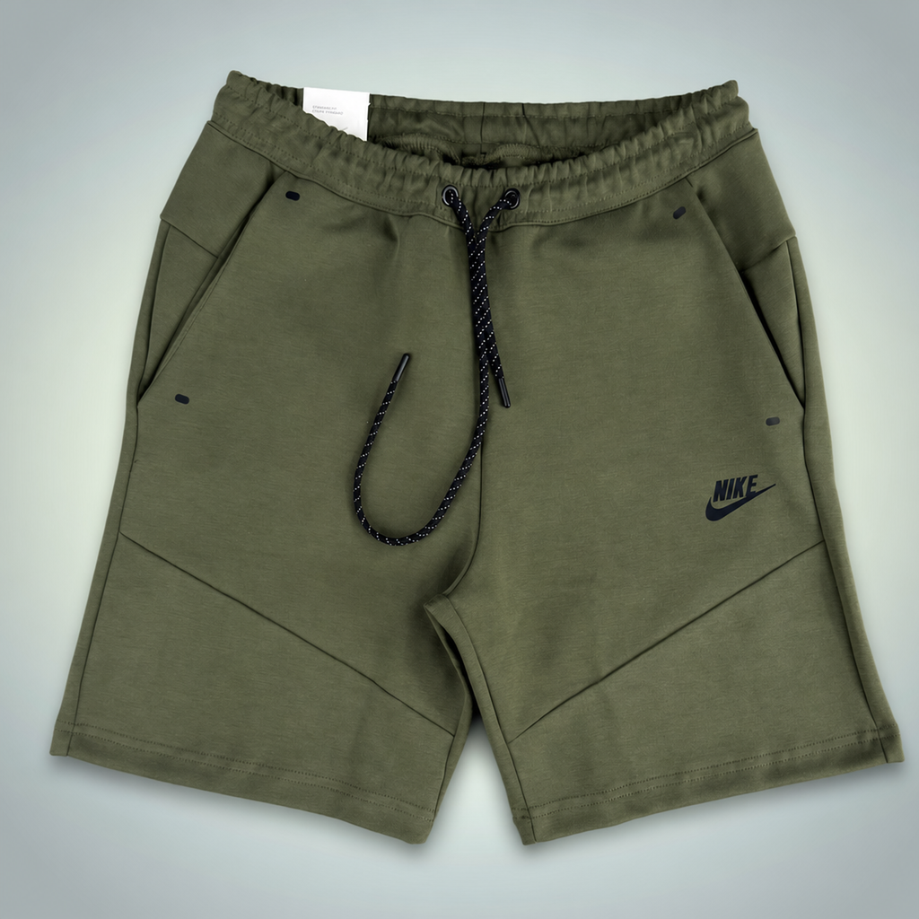 Nike Tech Fleece moške športne kratke hlače, olivno zelena. Premium kakovost