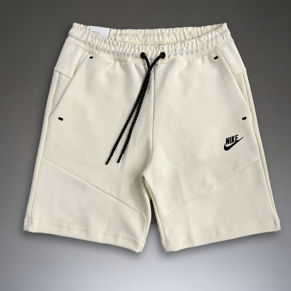 Nike Tech Fleece moške športne kratke hlače, slonokoščena. Premium kakovost