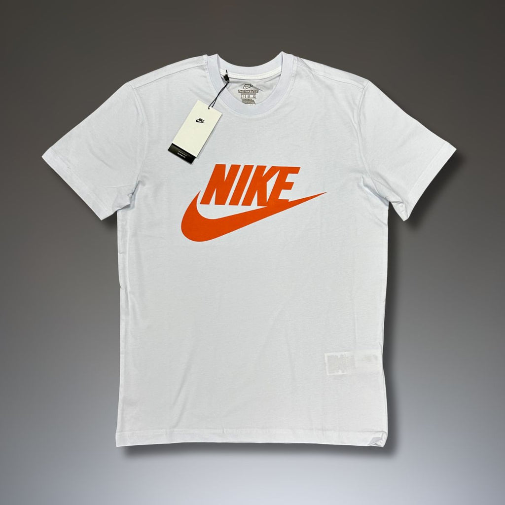 Nike moška majica, Bela, Oranžni logo. Vrhunska kakovost