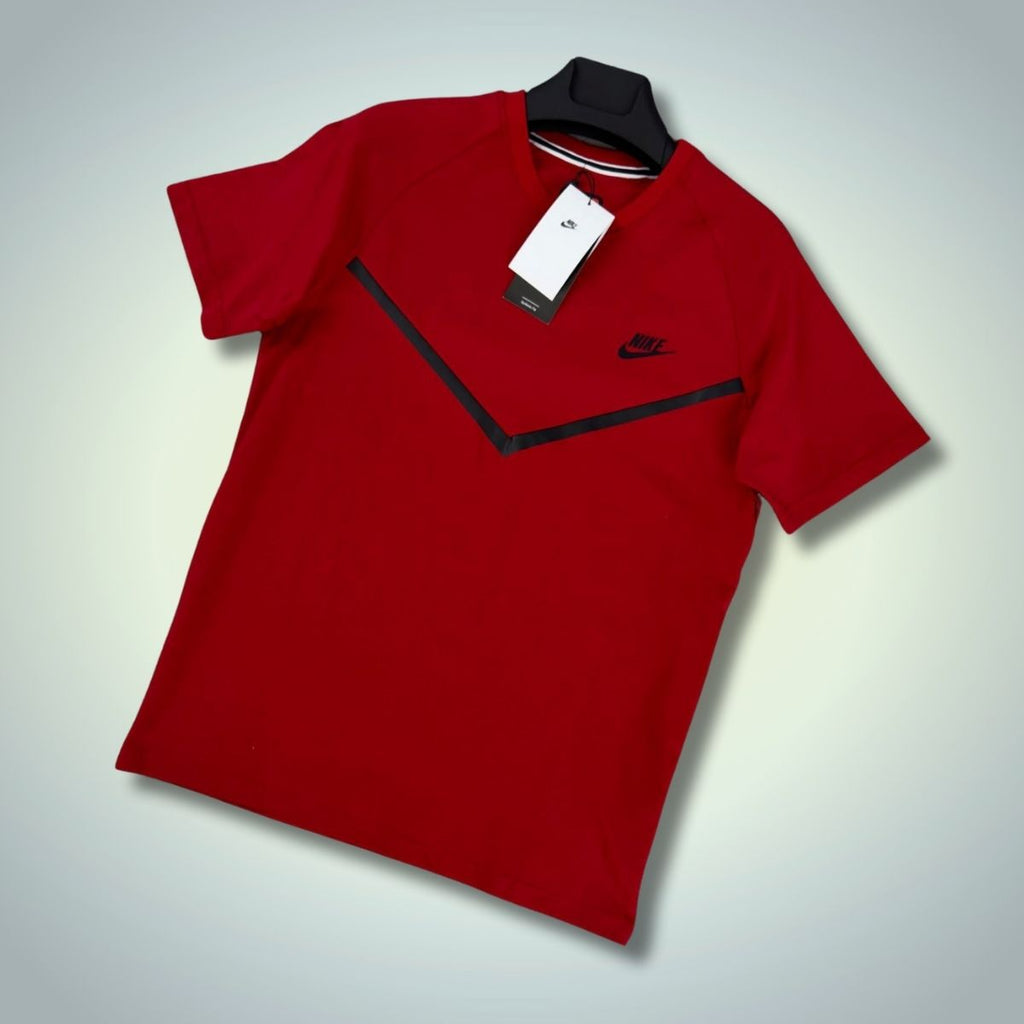 Nike Tech Fleece moška majica, rdeča. Model 2024. Vrhunska kakovost