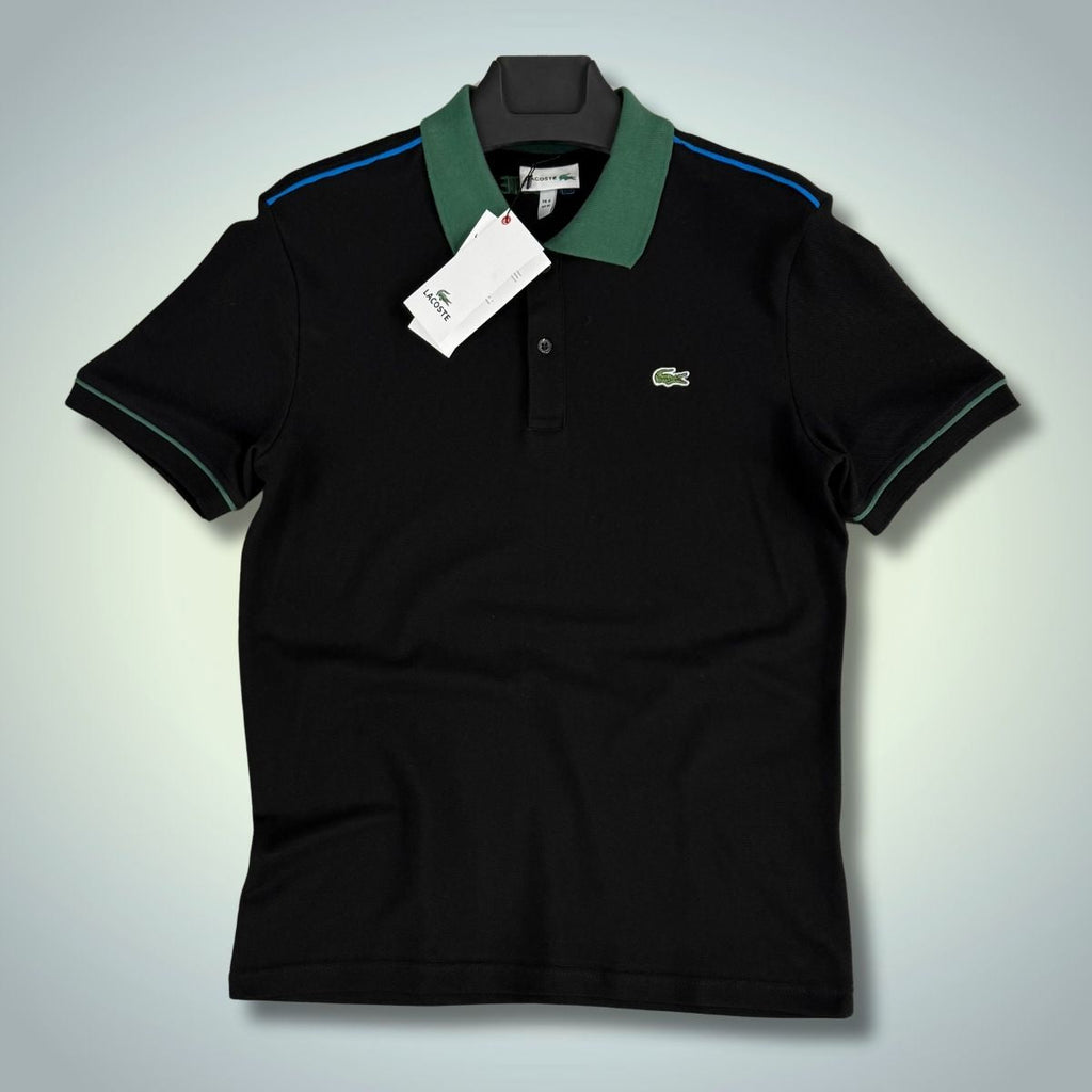 Lacoste moška polo majica, črna - zelena. Vrhunska kakovost