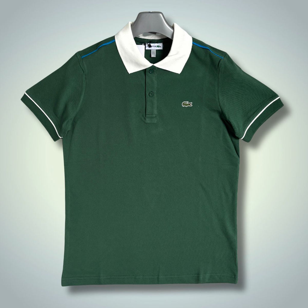 Lacoste moška polo majica, zelena - bela. Vrhunska kakovost