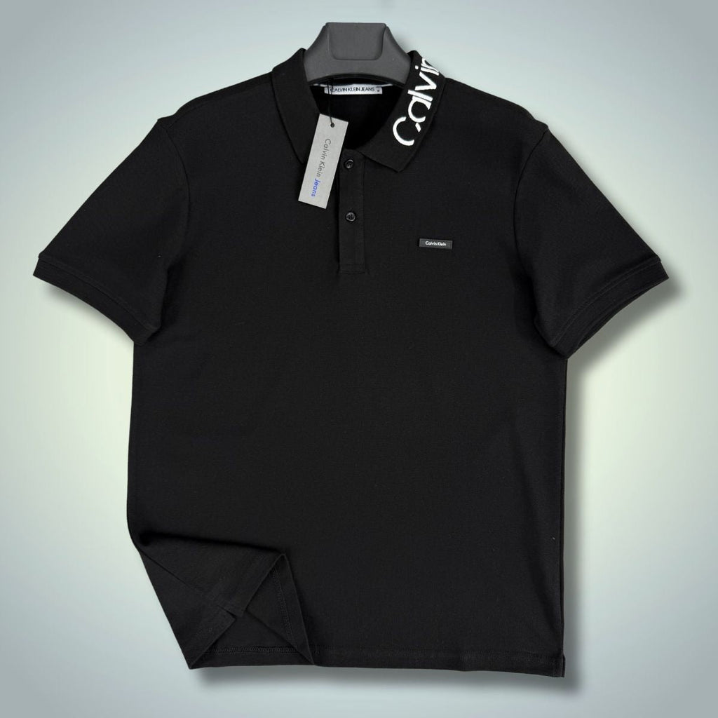 Calvin Klein moška polo majica, logotip na ovratniku, črna. Vrhunska kakovost