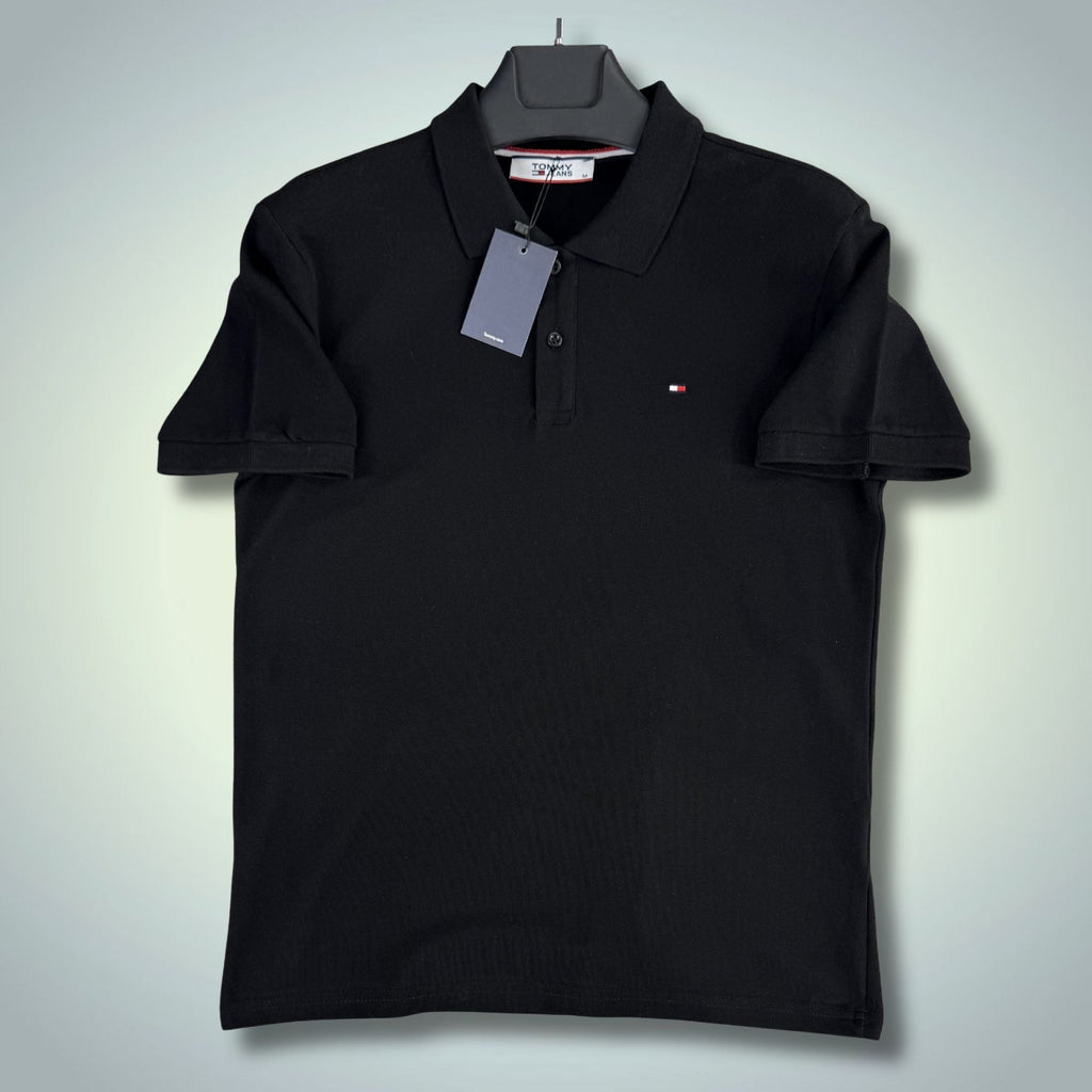 Moška črna TH polo majica. Premium kakovost