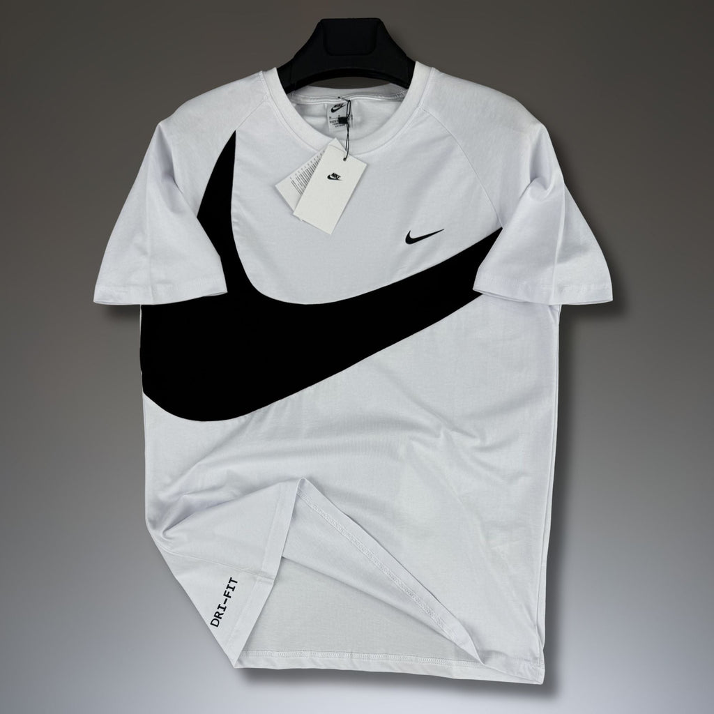 Moška bela majica Nike, velik logotip. Premium kakovost