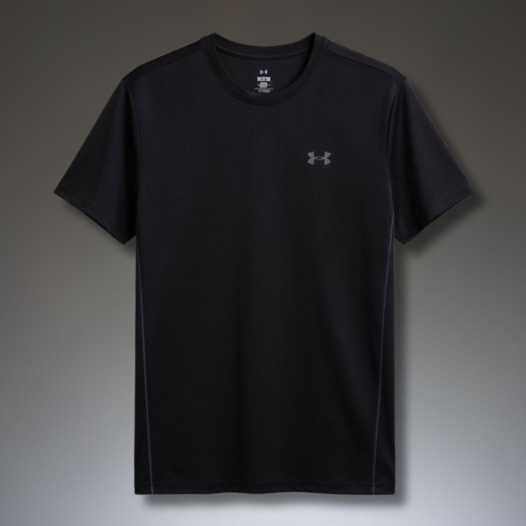 Moška črna majica Under Armour, velik logo na hrbtu. Premium kakovost