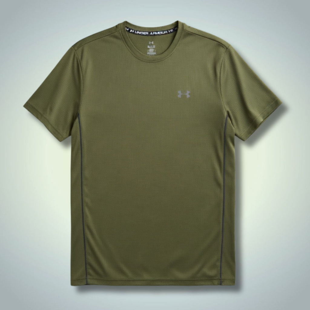 Moška zelena majica Under Armour, velik logo na hrbtu. Premium kakovost