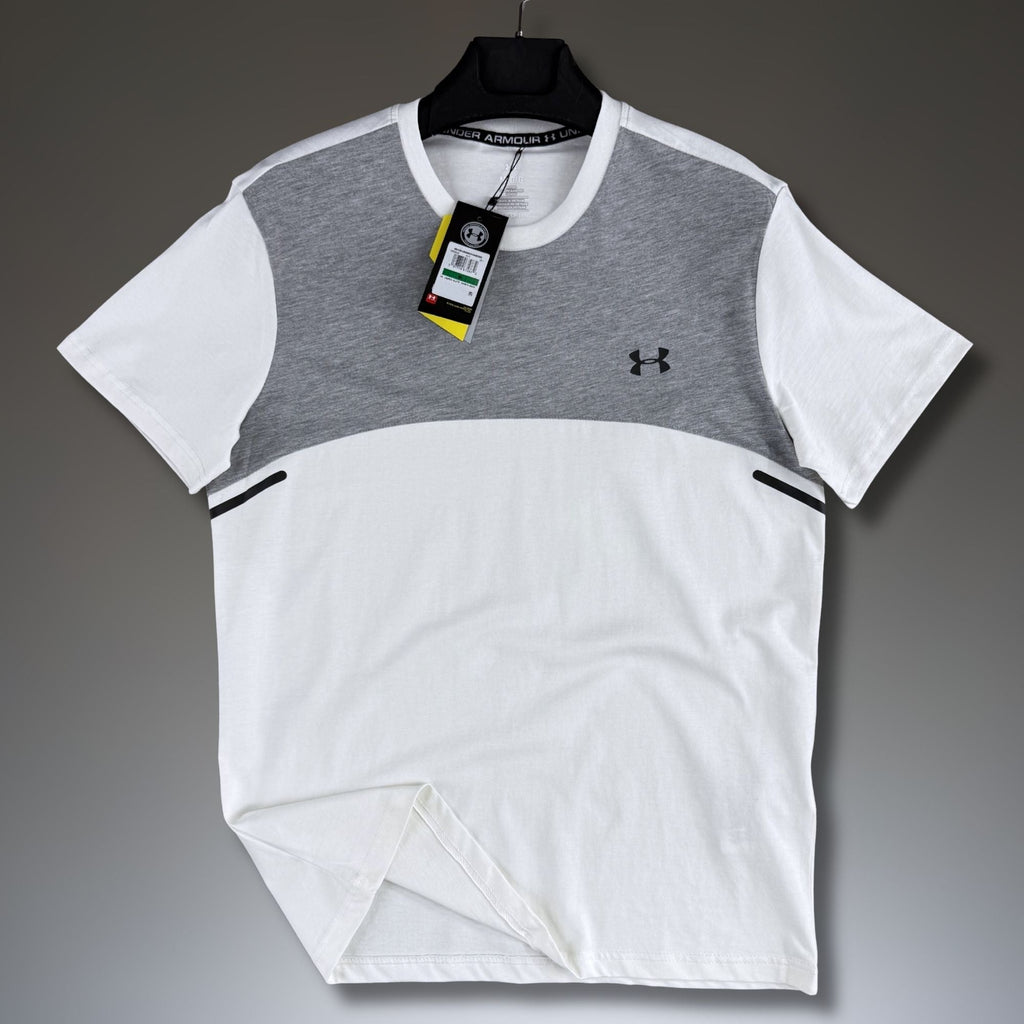 Moški beli-klasično sivi majica Under Armour. Premium kakovost