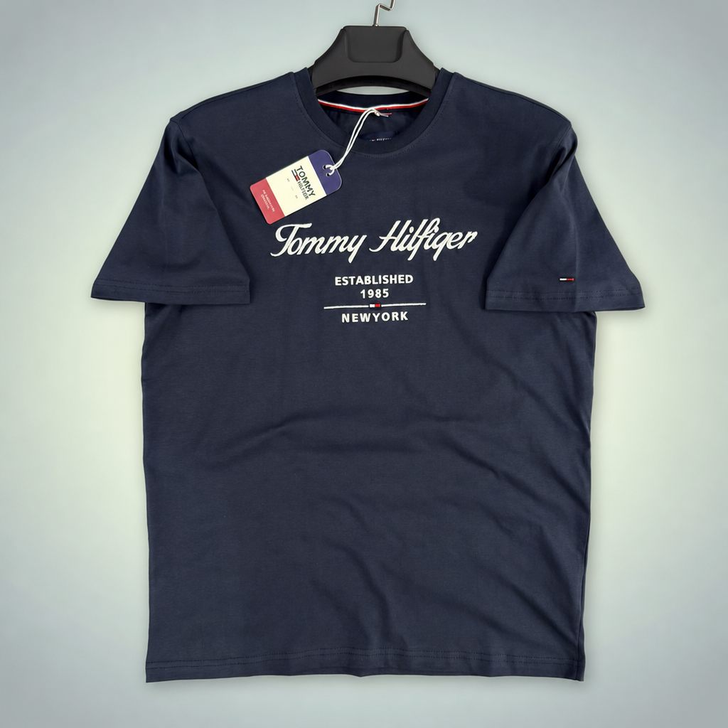 Tommy Hilfiger moška majica, temno modra. Vrhunska kakovost