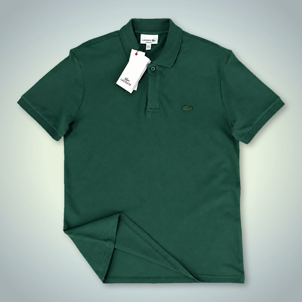 Lacoste moška polo majica, logotip v tonu, zelena. Vrhunska kakovost