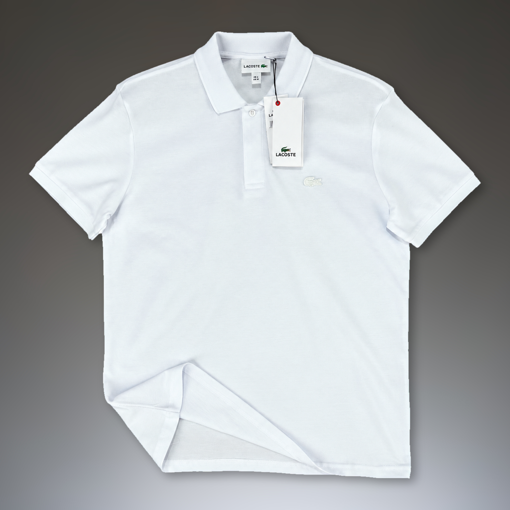 Lacoste moška polo majica, logotip v tonu, bela. Vrhunska kakovost