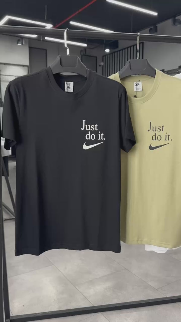 Nike moška majica, Just Do It, olivna barva. Vrhunska kakovost