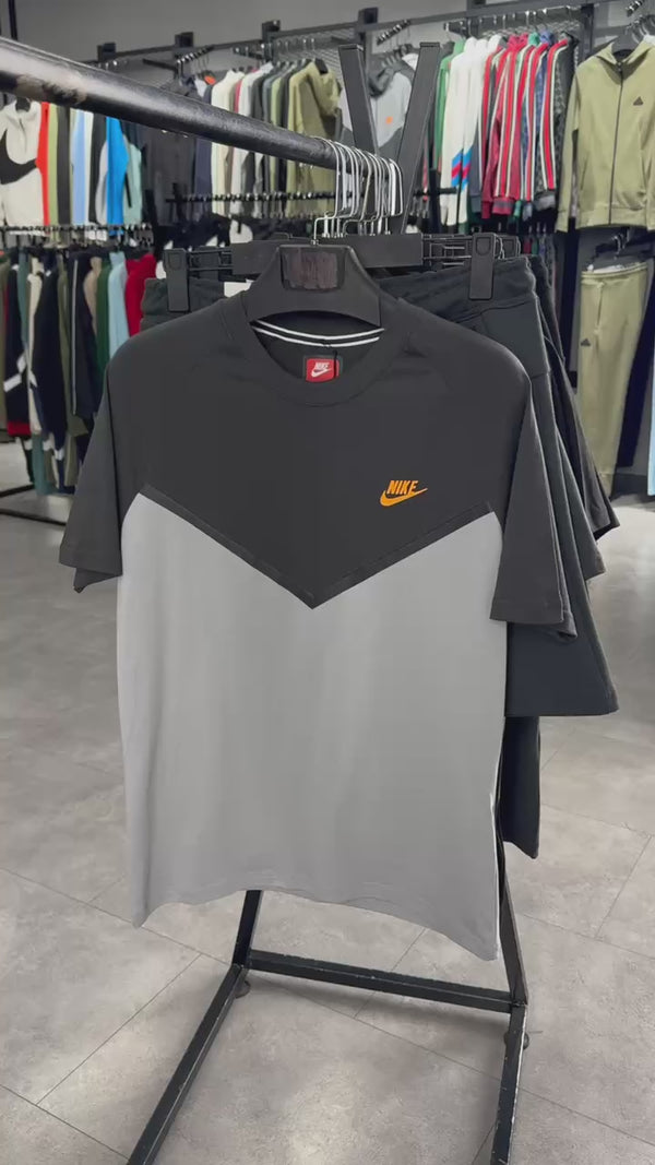 Nike Tech Fleece moški komplet s kratkimi hlačami, olivno zelena - svetlo zelena. Vrhunska kakovost