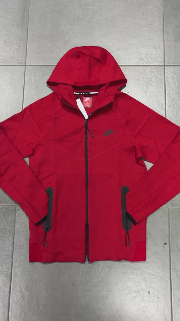 Nike Tech Fleece moška jopica, rdeča. Model 2023. Vrhunska kakovost