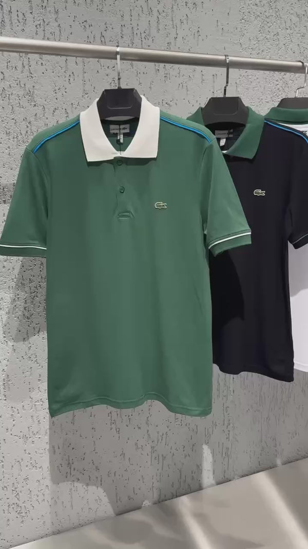 Lacoste moška polo majica, črna - zelena. Vrhunska kakovost