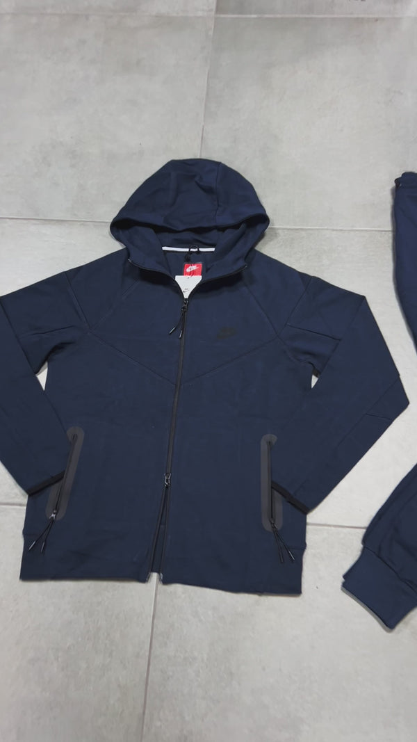 Nike Tech Fleece moška trenirka, temno modra. Model 2023. Vrhunska kakovost