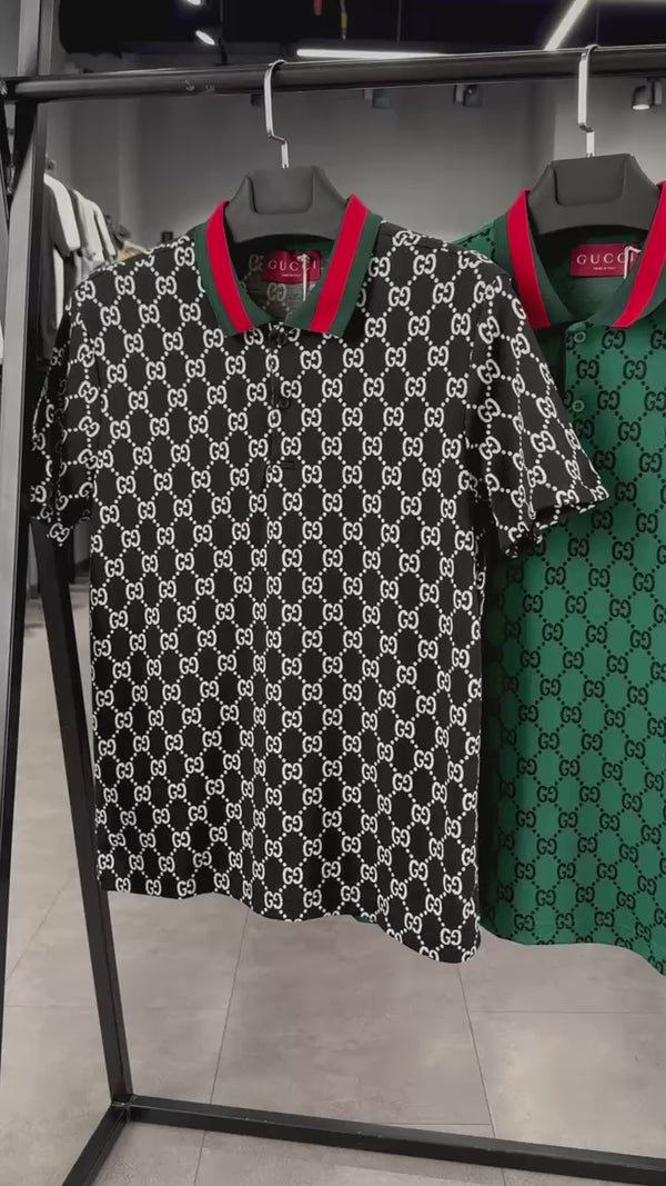 Moški poletni komplet Gucci, polo majica, temno modra. Vrhunska kakovost