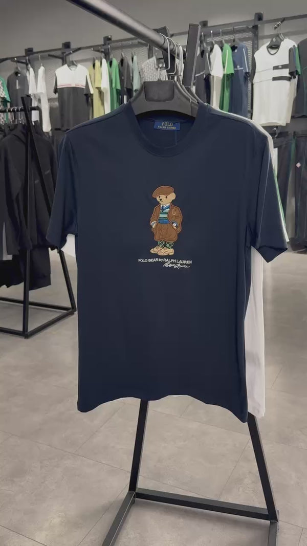 Moška majica Ralph Lauren, izvezen medved, zelena. Premijska kakovost
